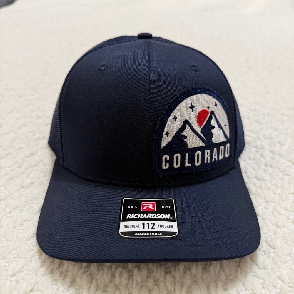 Richardson 112 Hat with Colorado Patch Navy Blue SnapBack Hat New - Picture 10 of 10